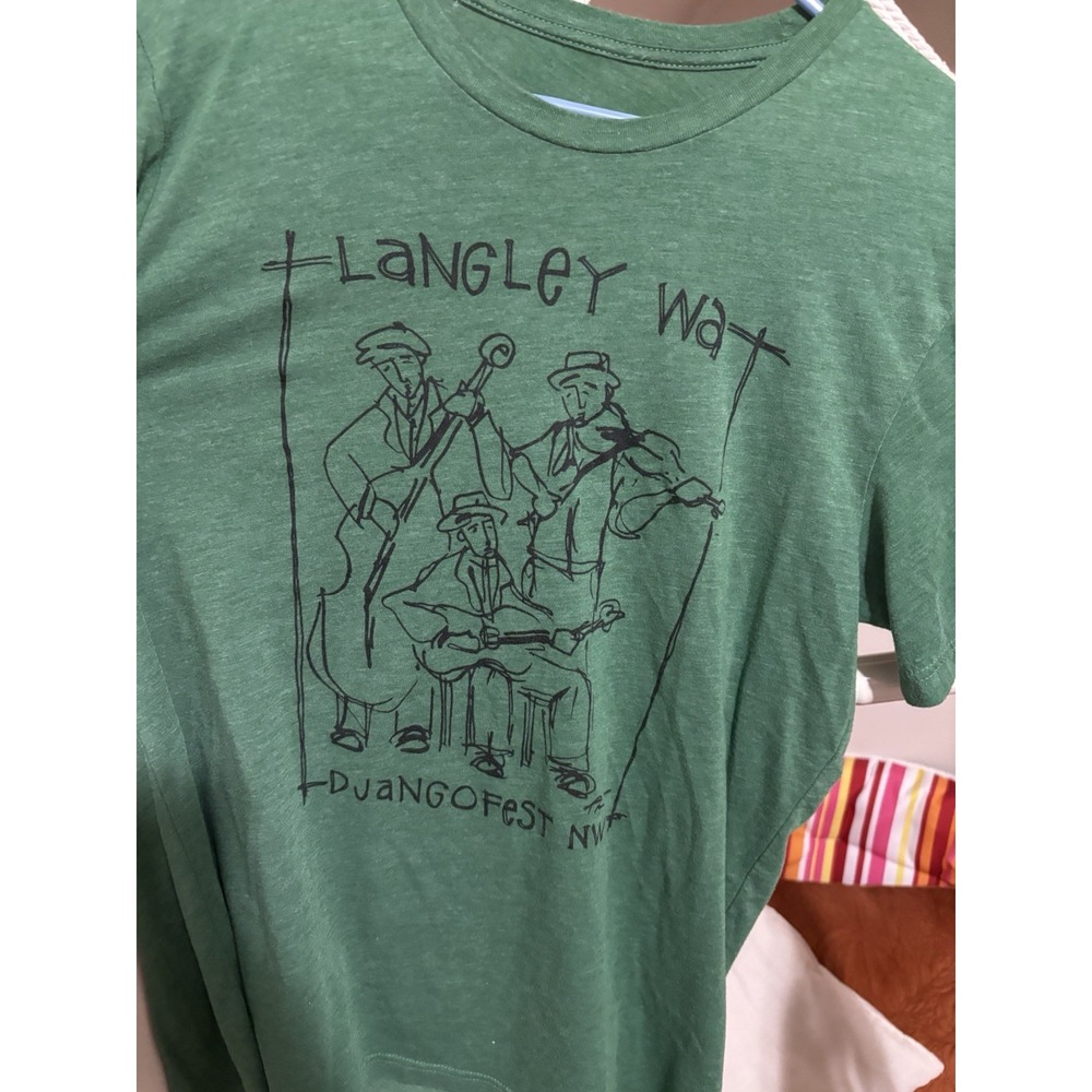 Vintage Green Langley Wa Djangofest Nw L Tshirt